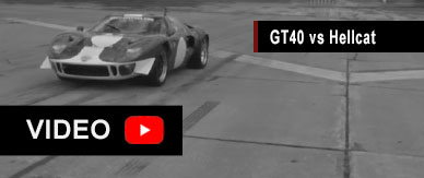 GT40 MKI Drag Racing a Hellcat